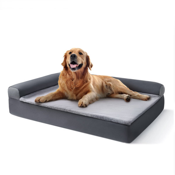Tucker Murphy Pet™ LShaped Dog Bed For Large And Old Dogs, Orthopedic EggCrate CertipurUS